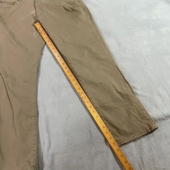 Lee Extreme Motion Pants Mens Size 34x30 Straight Fit Tapered Leg Tan Stretch - Picture 5 of 15